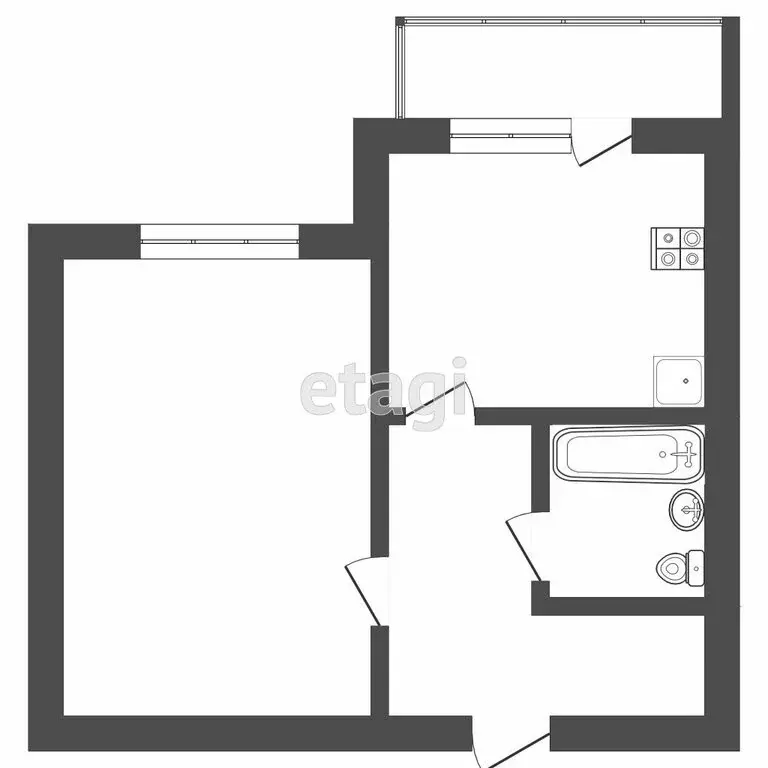 1-комнатная квартира: Саранск, улица Гагарина, 93А (42.3 м) - Фото 0