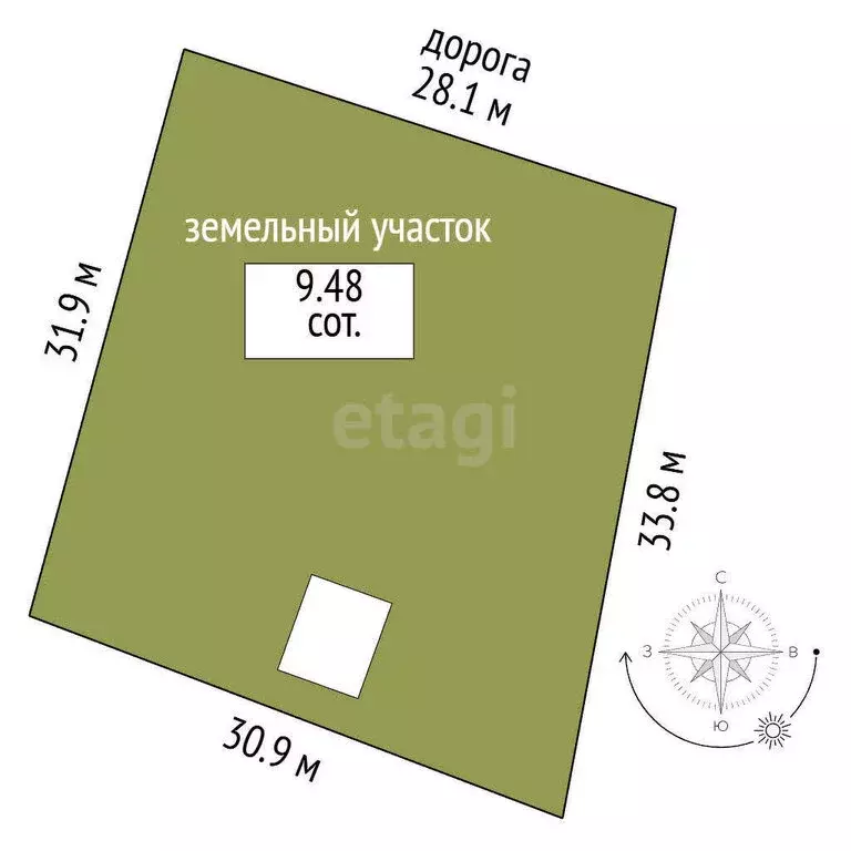 Участок в Костромская область, Волгореченск (9.5 м) - Фото 1