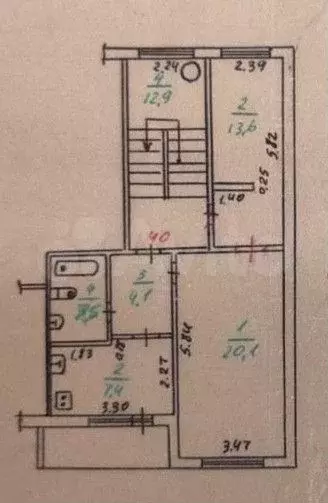 2-к. квартира, 50,1 м, 2/5 эт. - Фото 0