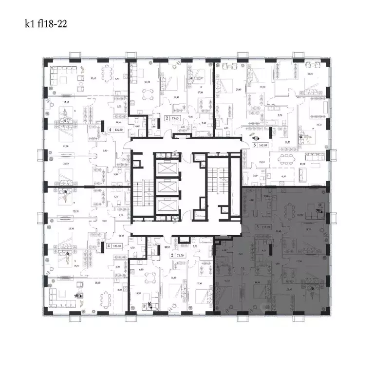 5-к кв. Москва просп. Андропова, 9/1к1 (159.9 м) - Фото 2