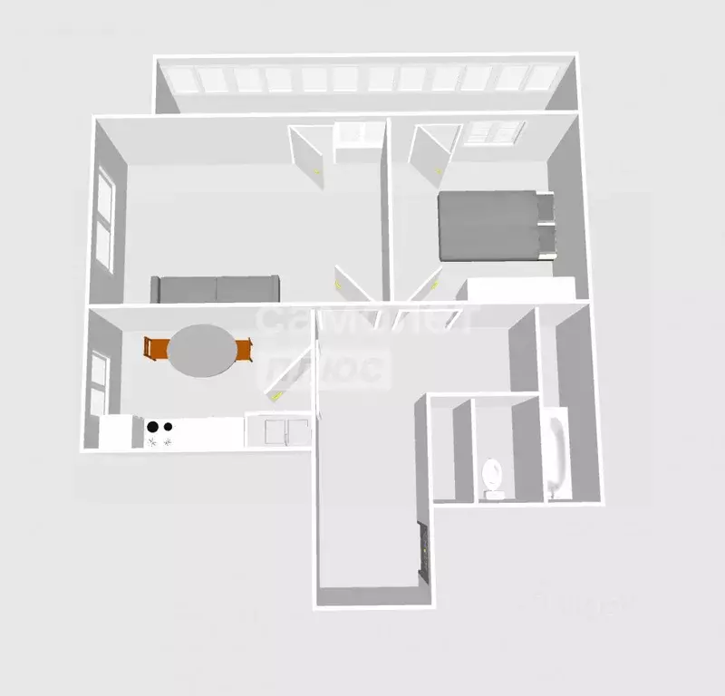 2-к кв. Коми, Сыктывкар ул. Морозова, 144 (50.0 м) - Фото 1
