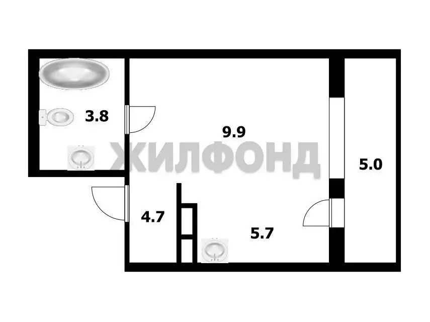 Квартира-студия: Новосибирск, Тайгинская улица, 39 (29 м) - Фото 0
