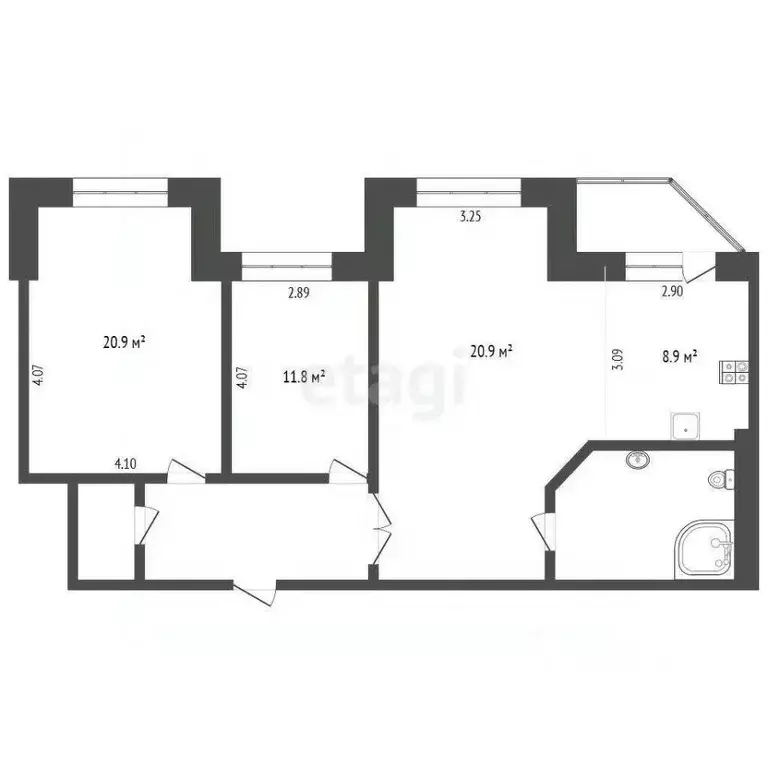 3-к кв. Ханты-Мансийский АО, Сургут просп. Мира, 23/1 (87.3 м) - Фото 1
