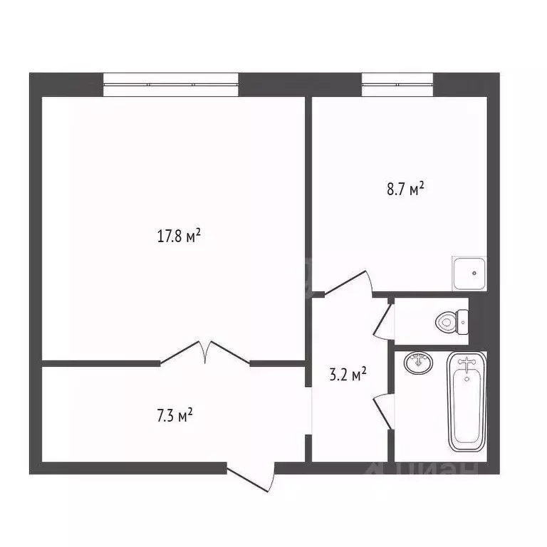 1-к кв. Красноярский край, Красноярск Северный мкр, пер. ... - Фото 0