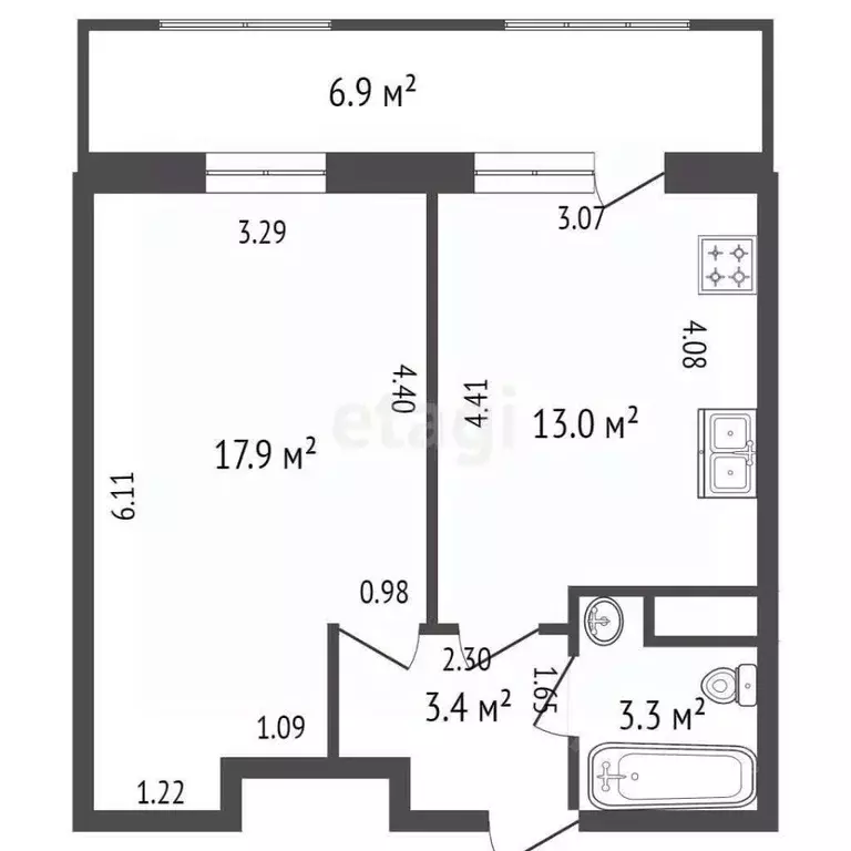 1-к кв. Санкт-Петербург Планерная ул., 87к1 (40.0 м) - Фото 1