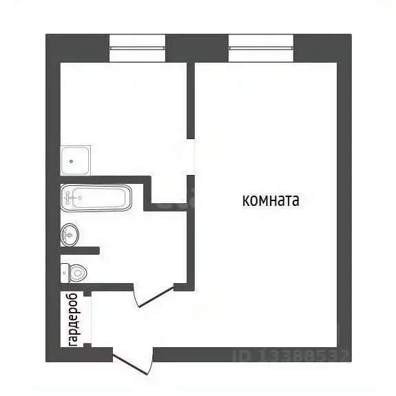 1-к кв. Красноярский край, Красноярск Волгоградская ул., 33 (30.2 м) - Фото 1