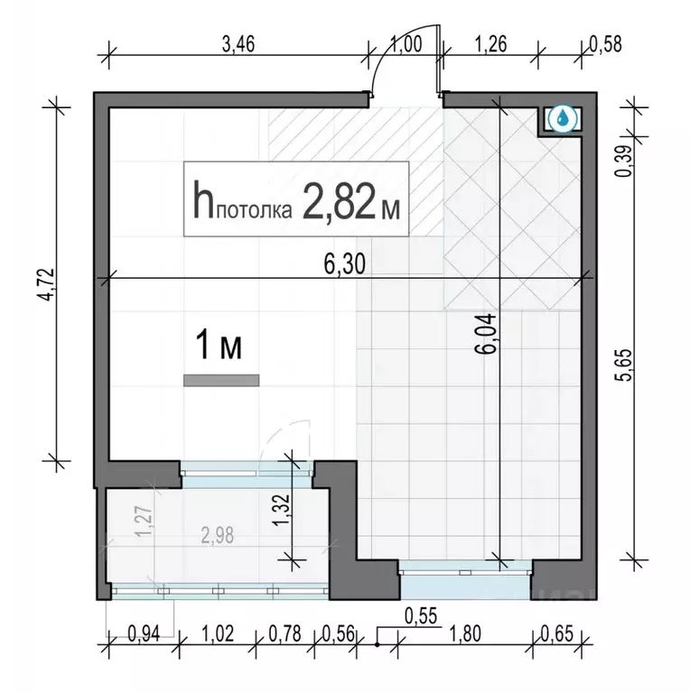 1-к кв. Московская область, Пушкино ул. Антона Ветчинова, 4 (32.6 м) - Фото 1