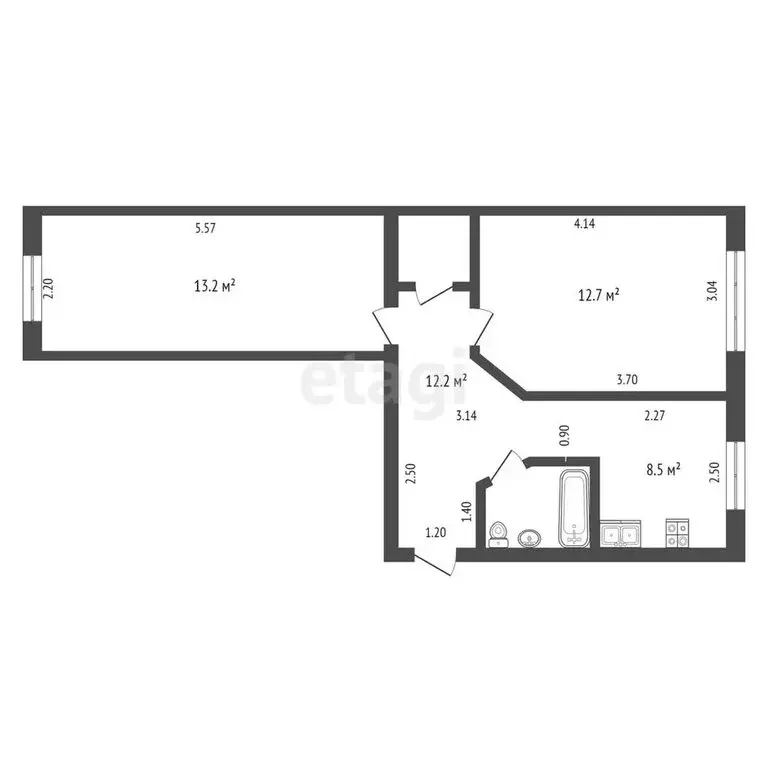 2-комнатная квартира: Ставрополь, улица Мира, 473 (47 м) - Фото 0