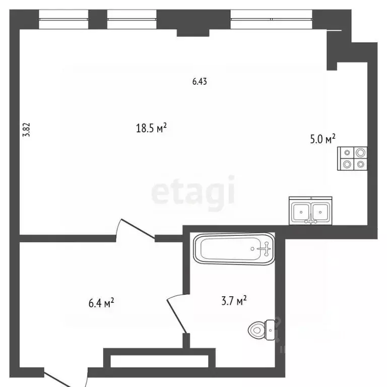 Студия Краснодарский край, Анапа проезд Межсанаторный, 20лит1 (33.4 м) - Фото 2