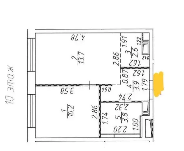 1-к кв. Москва ул. Алхимовская, 1к5 (34.2 м) - Фото 2