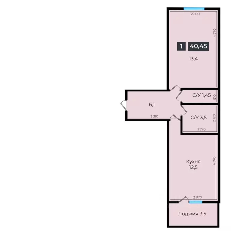 1-к кв. Ставропольский край, Ставрополь ул. Южный обход, 53В (40.45 м) - Фото 1