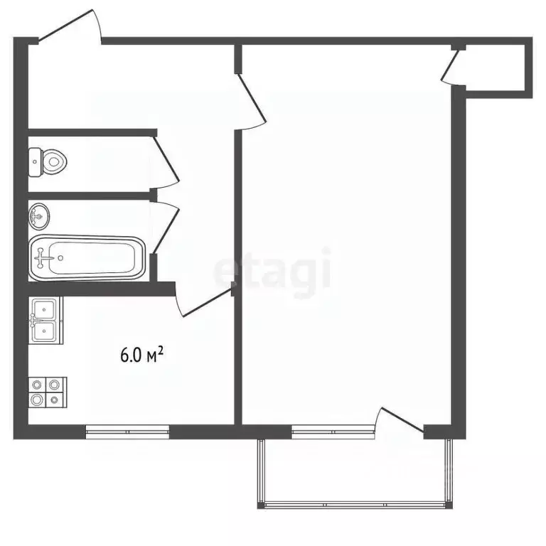 1-к кв. Забайкальский край, Чита ул. Бабушкина, 7 (32.3 м) - Фото 1