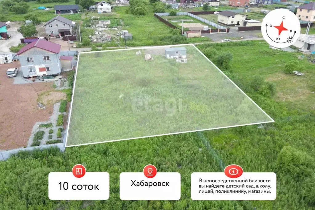 Участок в Хабаровский край, Хабаровск ул. Марусинская (10.0 сот.) - Фото 1