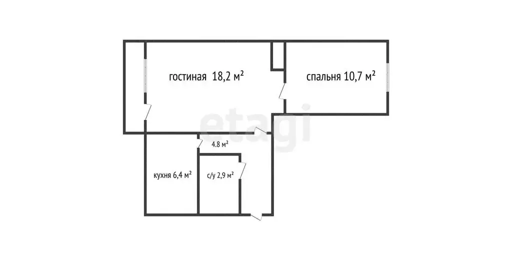 2-комнатная квартира: Новороссийск, проспект Ленина, 24 (43.8 м) - Фото 0