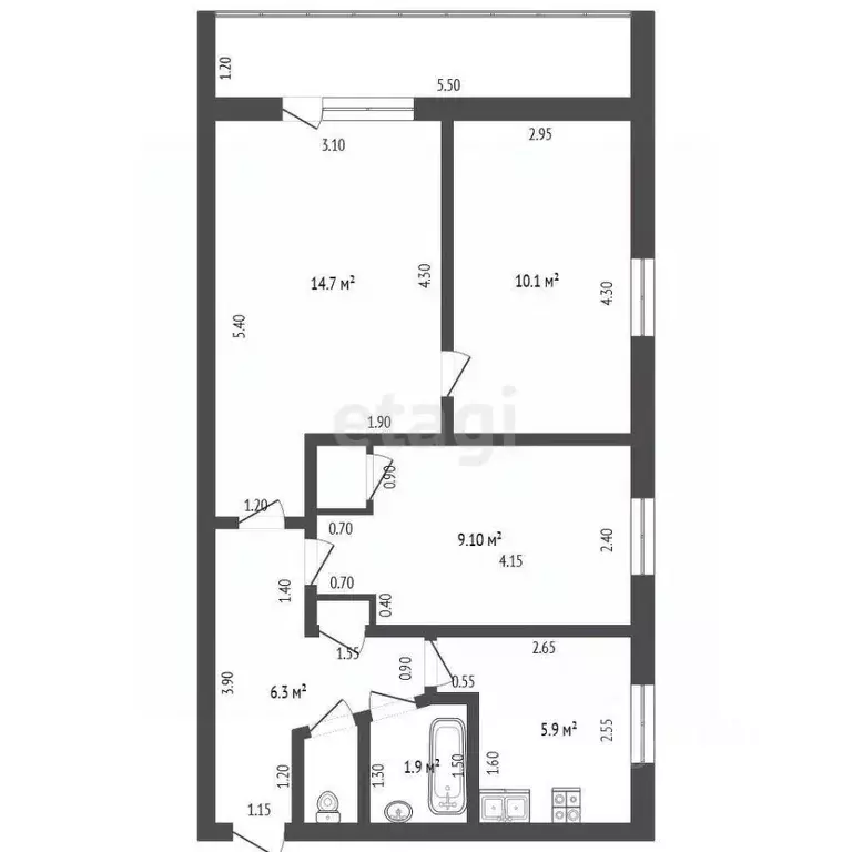 3-к кв. Тамбовская область, Мичуринск ул. 7 Ноября, 46 (49.9 м) - Фото 2