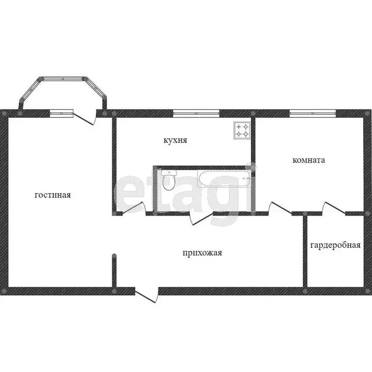 2-комнатная квартира: Тобольск, улица Розы Люксембург, 6/2 (75 м) - Фото 1