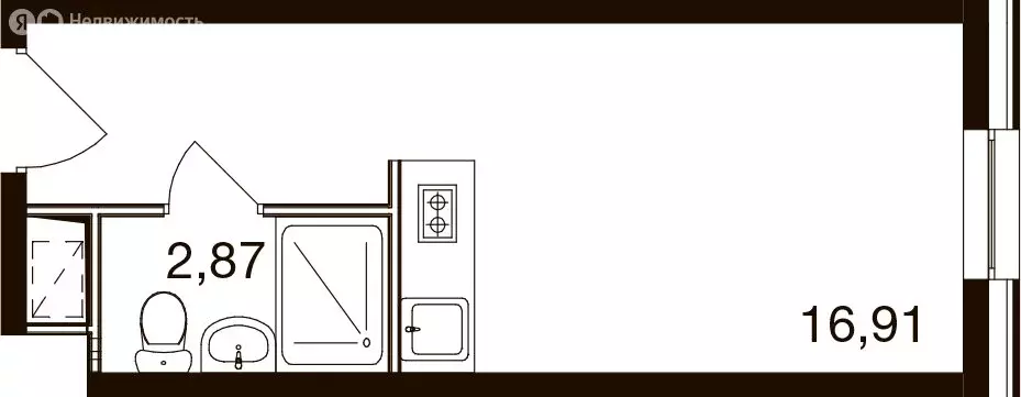 Квартира-студия: посёлок городского типа Новоивановское, Западная ... - Фото 1