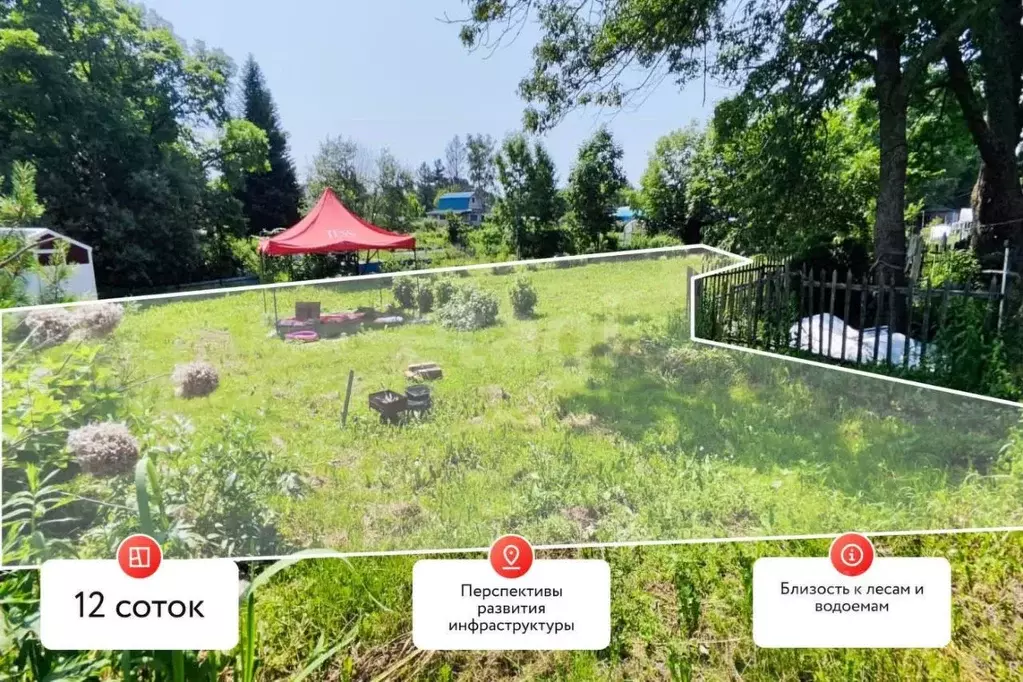 Участок в Хабаровский край, Хабаровский район, Водник СНТ  (12.37 ... - Фото 1