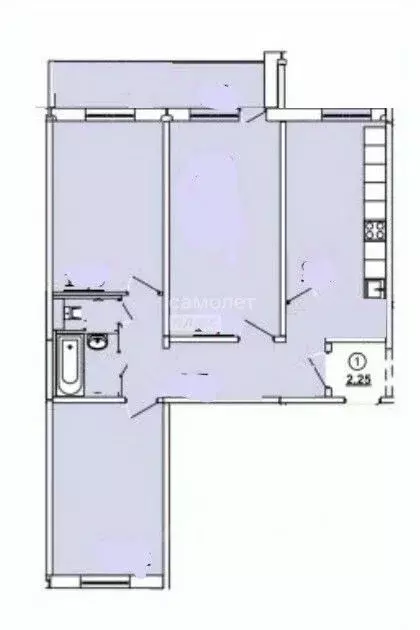 3-к кв. Липецкая область, Липецк ул. 4-я Пятилетка, 10 (68.7 м) - Фото 2