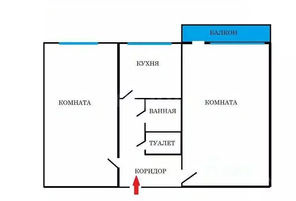 2-к кв. Ярославская область, Ярославль Автозаводская ул., 77 (45.0 м) - Фото 2