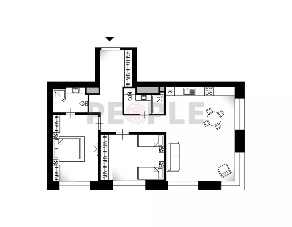 3-к кв. Москва ул. Народного Ополчения, 15К2 (67.0 м) - Фото 2