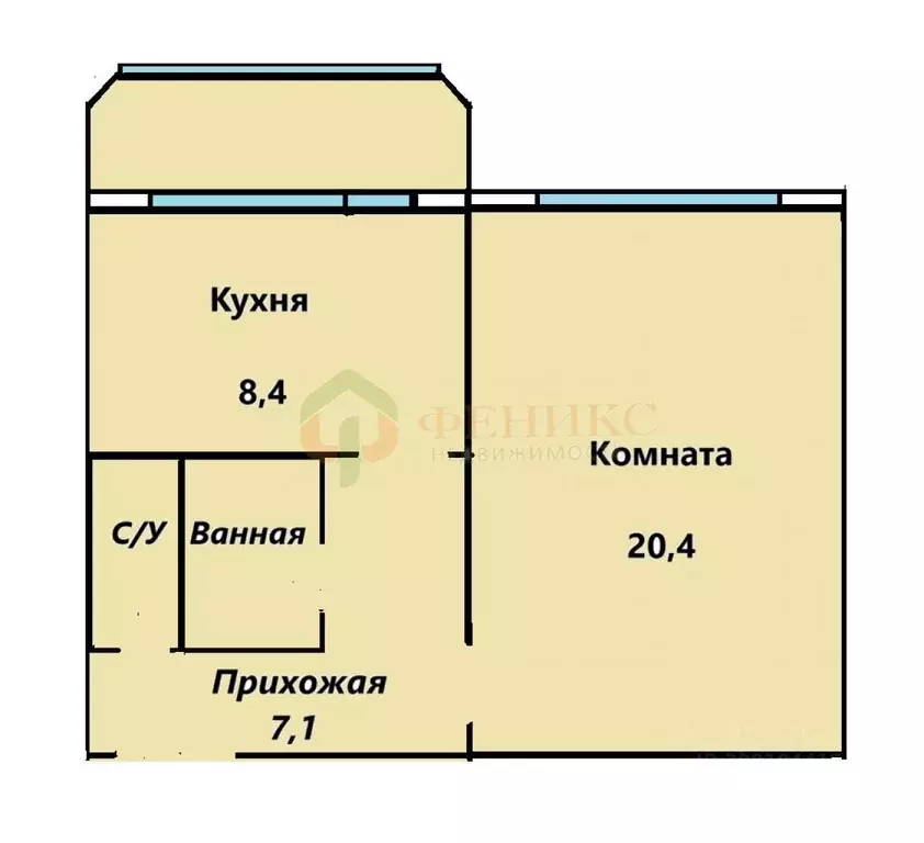 1-к кв. Санкт-Петербург Афанасьевская ул., 6К1 (40.0 м) - Фото 1