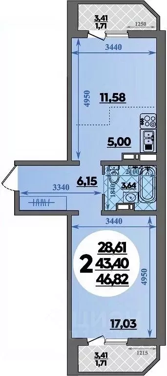 2-к кв. Краснодарский край, Краснодар ул. Генерал-лейтенанта ... - Фото 1