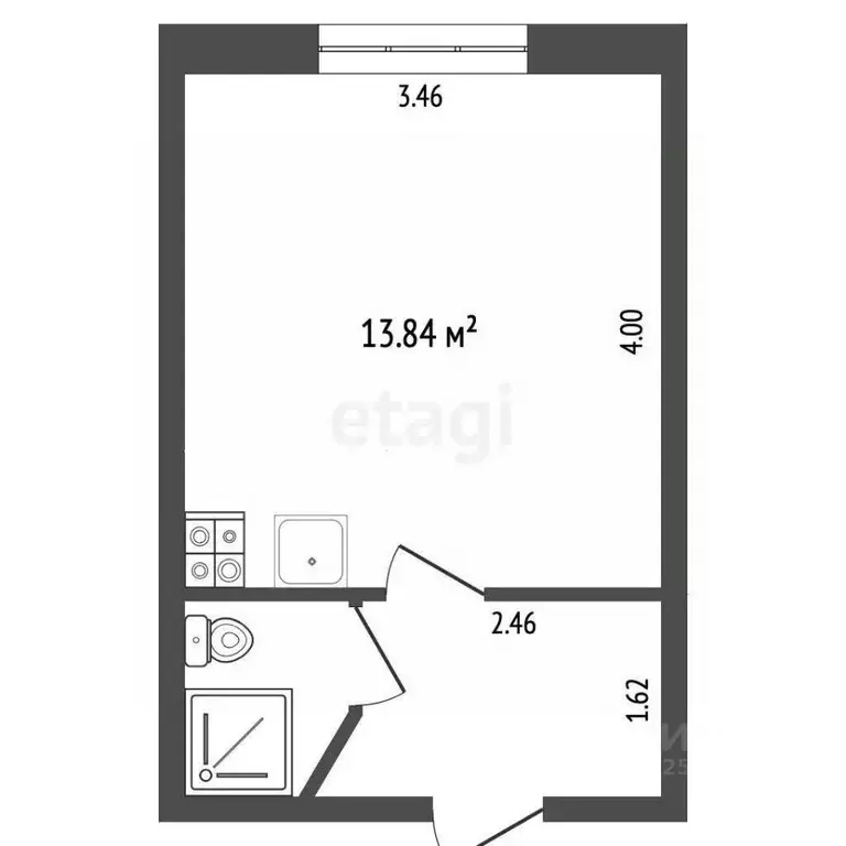 1-к кв. Тамбовская область, Тамбов ул. Менделеева, 15к2 (19.4 м) - Фото 2