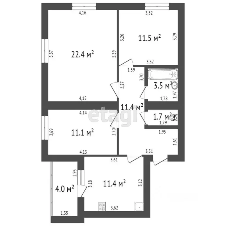 3-к кв. Башкортостан, Стерлитамак Солнечный мкр, ул. Юрматинская, 8 ... - Фото 2