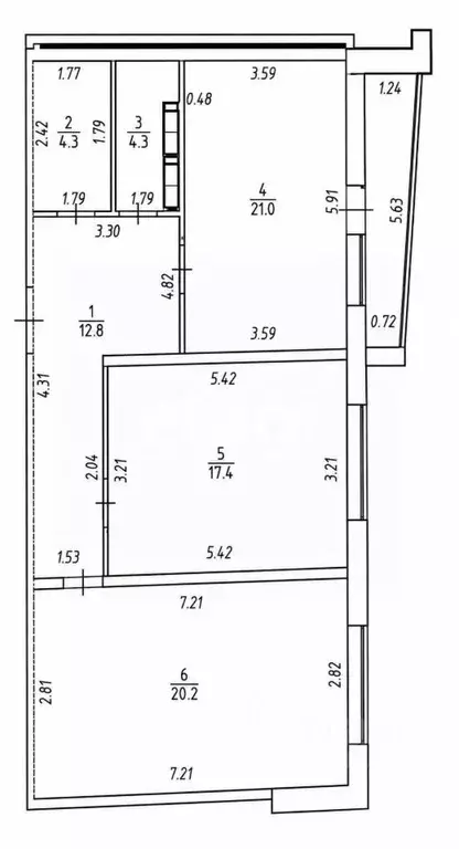 2-к кв. Чувашия, Чебоксары Ярмарочная ул., 19к2 (72.5 м) - Фото 2