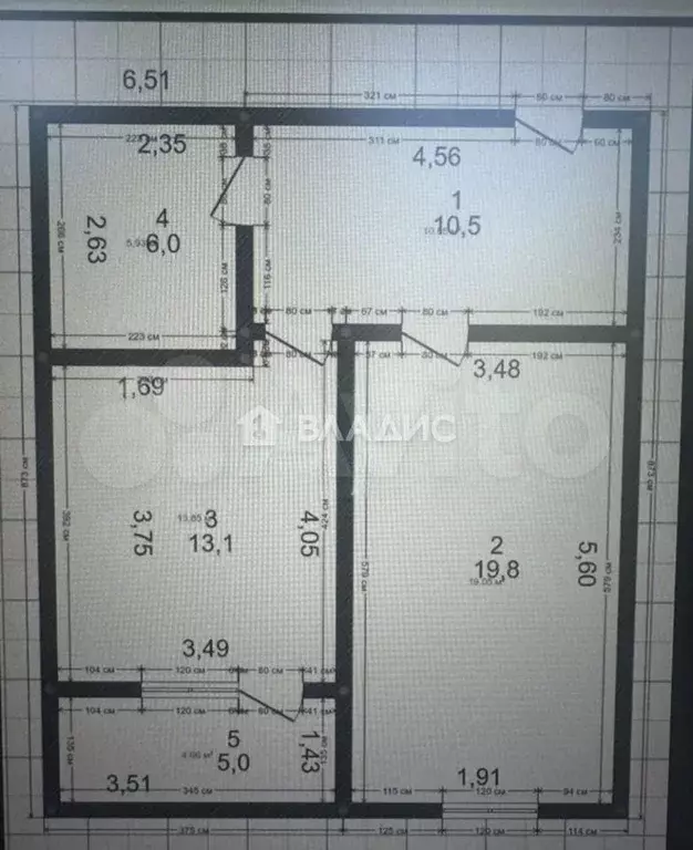 1-к. квартира, 50 м, 2/3 эт. - Фото 0