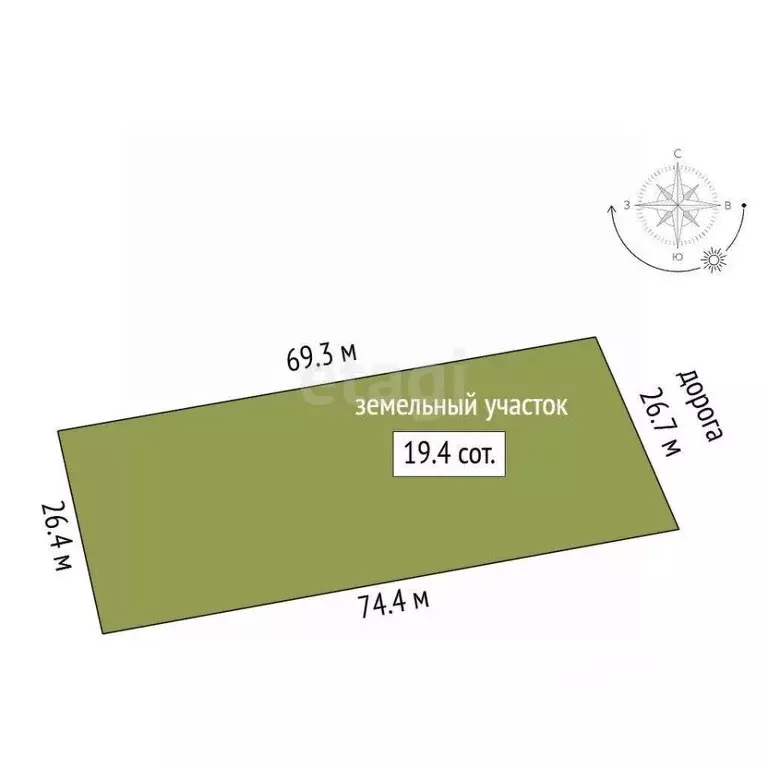 Участок в Ростовская область, Азовский район, Семибалковское с/пос, ... - Фото 0