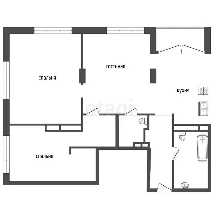 3-комнатная квартира: Воронеж, улица Гаршина, 25к3 (92.5 м) - Фото 1