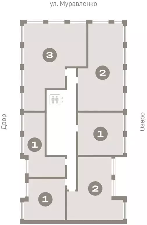 1-комнатная квартира: Тюмень, жилой комплекс Дом у Озера (41.79 м) - Фото 1