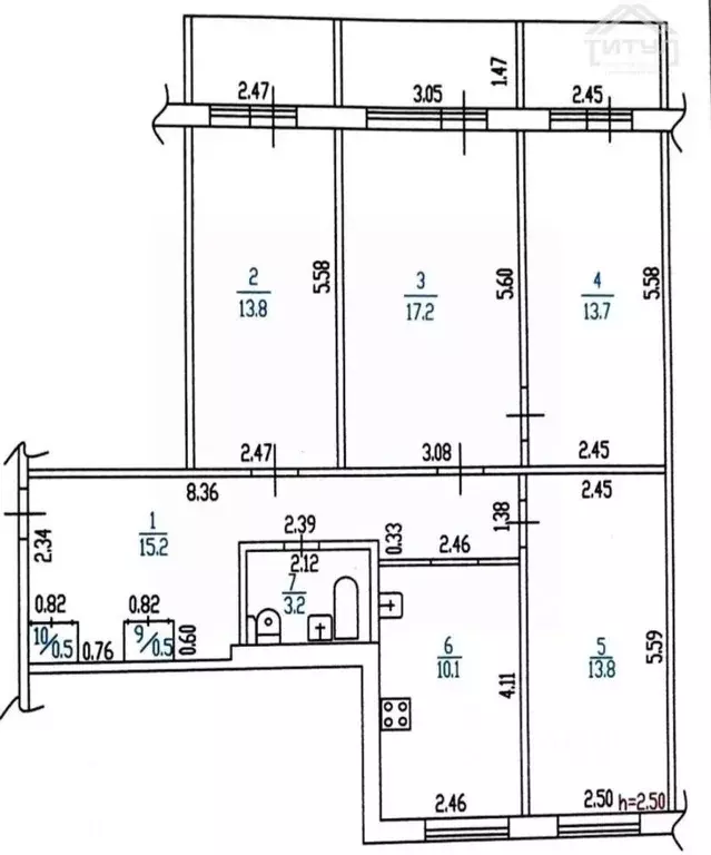 4-к кв. Алтайский край, Барнаул Ядерная ул., 2/5 (88.0 м) - Фото 2