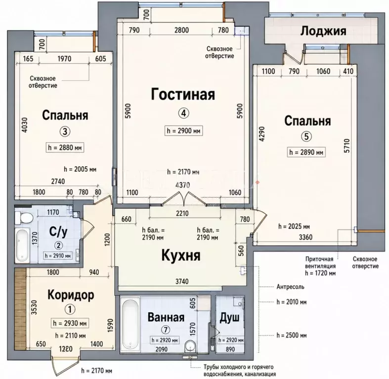 3-к кв. Москва Староконюшенный пер., 32 (85.0 м) - Фото 2