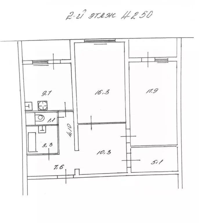 2-к кв. Калининградская область, Гвардейск ул. Свиридова, 3 (75.3 м) - Фото 1