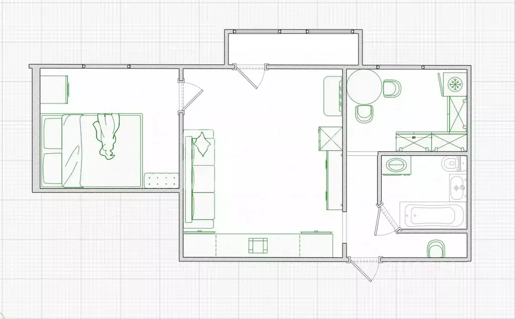 2-к кв. Омская область, Омск Московка мкр, ул. Молодогвардейская, 3 ... - Фото 2