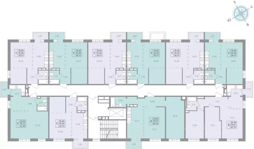 1-к кв. Иркутская область, Иркутск ул. Лобачевского, 31 (42.9 м) - Фото 2