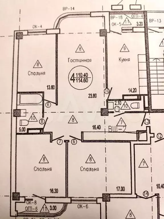 4-к. квартира, 120 м, 4/17 эт. - Фото 0
