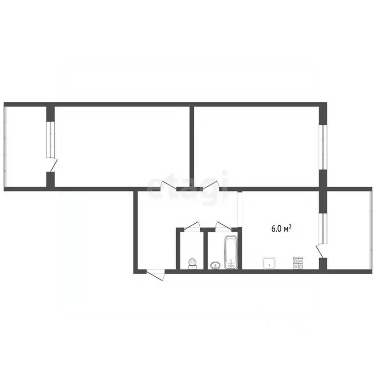 2-к кв. Ставропольский край, Кисловодск Терская ул. (41.8 м) - Фото 2