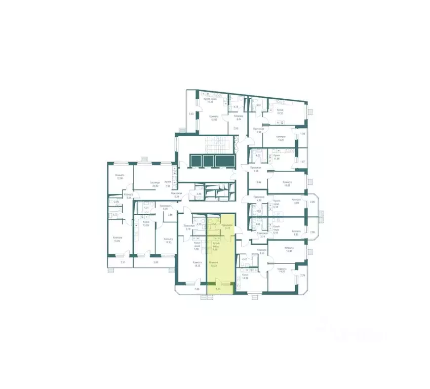 Студия Московская область, Одинцово Северная ул., 5к2 (36.4 м) - Фото 2