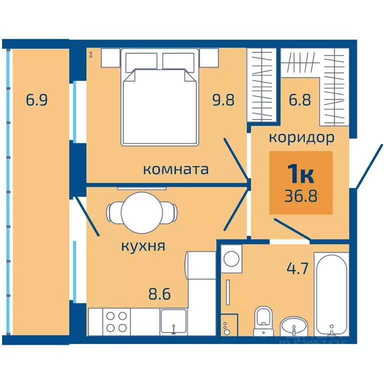 1-к кв. Пермский край, Пермь Вышка II мкр, Патриот жилой комплекс ... - Фото 0