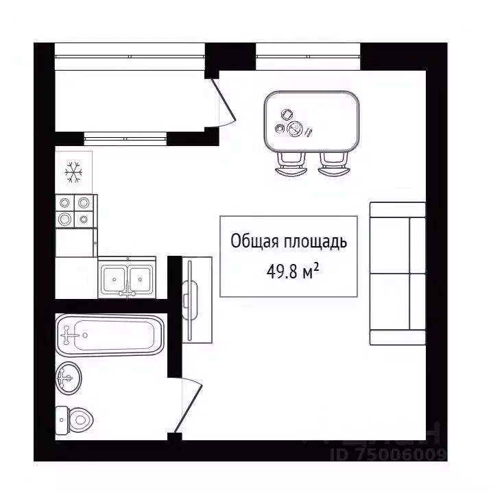 Студия Алтай, Горно-Алтайск Советская ул. (49.8 м) - Фото 1