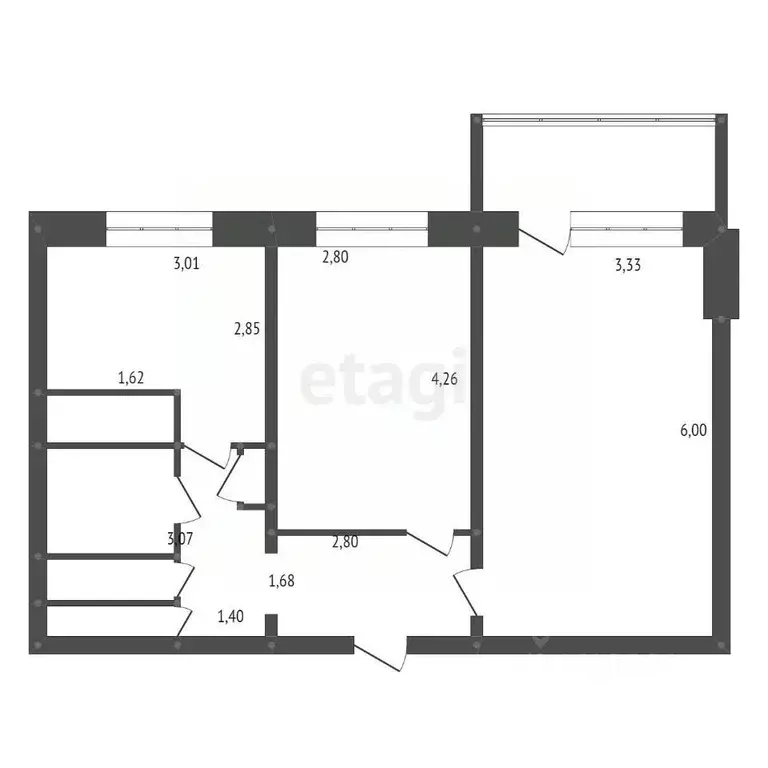 2-к кв. Амурская область, Белогорский муниципальный округ, с. ... - Фото 2