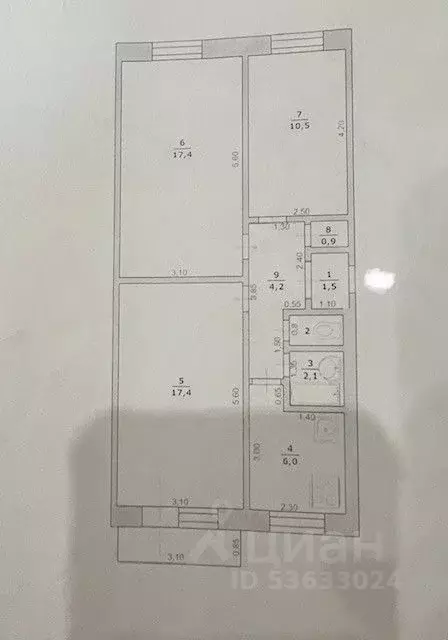 3-к кв. Белгородская область, Алексеевка ул. Пушкина (61.2 м) - Фото 2