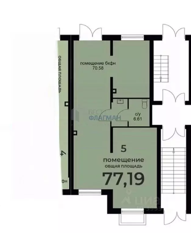 Помещение свободного назначения в Москва ул. Золотошвейная, 9 (77 м) - Фото 1