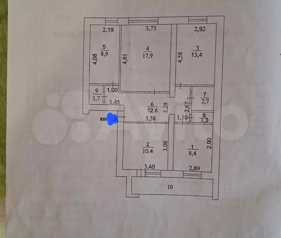 4-к. квартира, 77,3 м, 4/5 эт. - Фото 0