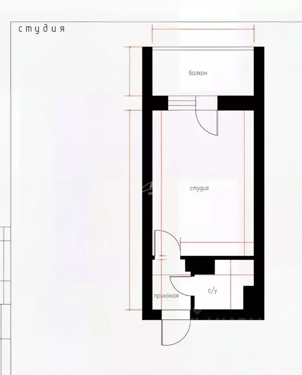 Студия Севастополь ул. Парковая, 7 (30.0 м) - Фото 2