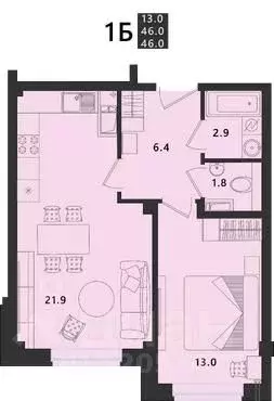 1-к кв. Псковская область, Псковский район, Завеличенская волость, д. ... - Фото 1